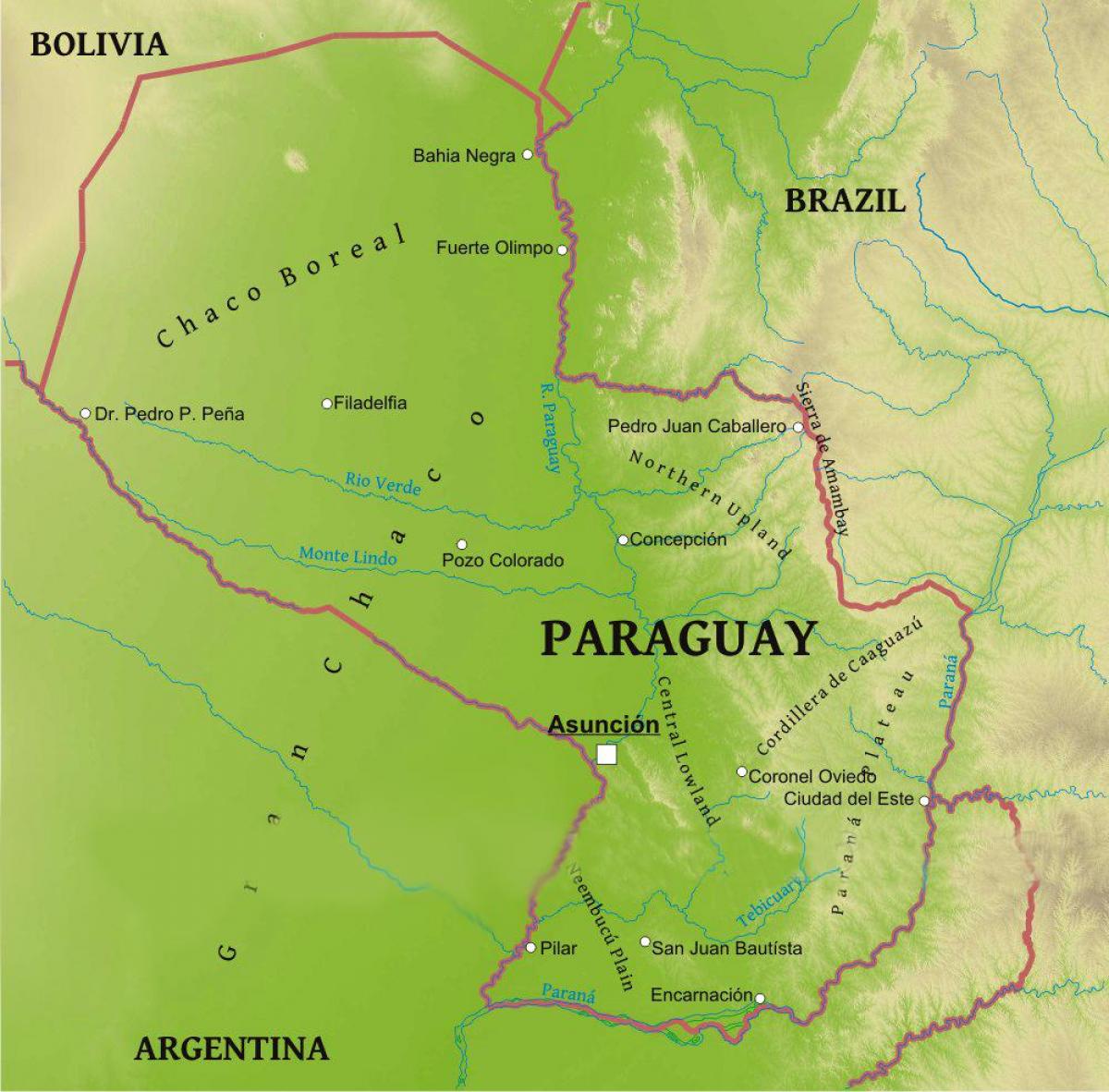 地图的地理巴拉圭