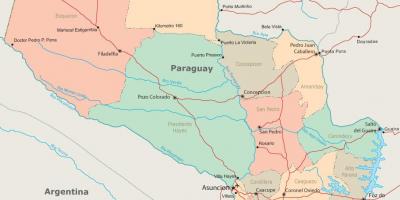 巴拉圭亚松森的地图